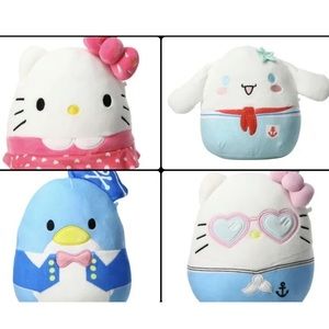NWT - SQUISHMALLOWS Sanrio Hello Kitty And Friends Cinnamoroll, Tuxedo Sam